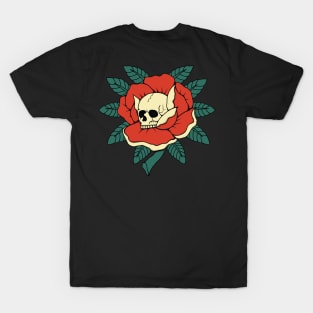 head skull and roses T-Shirt